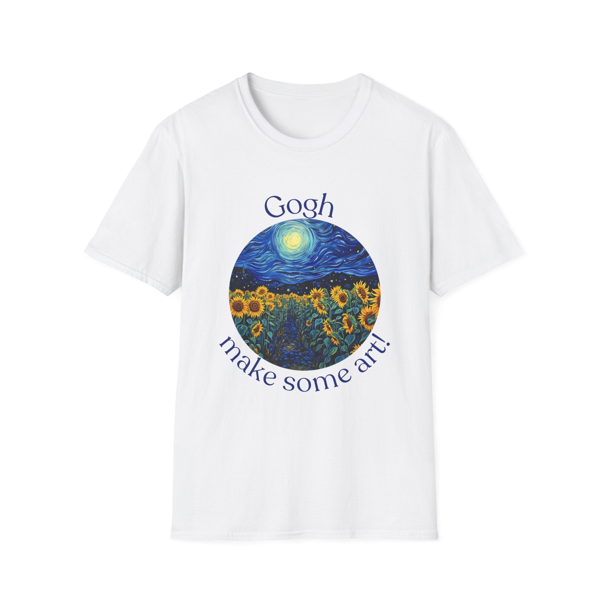 Vincent Van Gogh Inspired Unisex T-Shirt - Make Some Art! Creative Gift, Art Lover Apparel, Artist Clothing, Sunflower Design, Casual Wear
