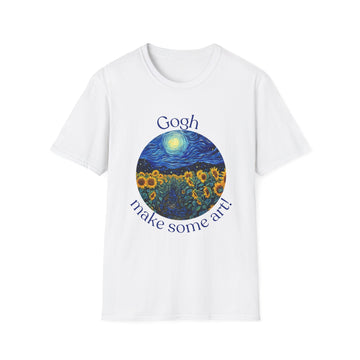 Vincent Van Gogh Inspired Unisex T-Shirt - Make Some Art! Creative Gift, Art Lover Apparel, Artist Clothing, Sunflower Design, Casual Wear